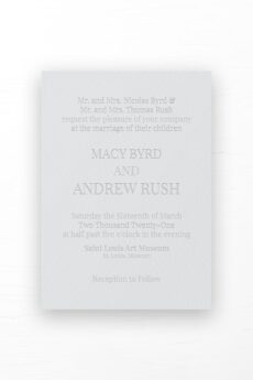 Letter Pressed Wedding Invitations