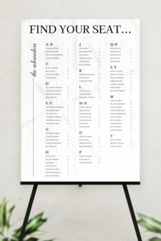 Acrylic Seating Chart