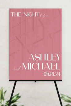 Acrylic Rehearsal Dinner Welcome Sign