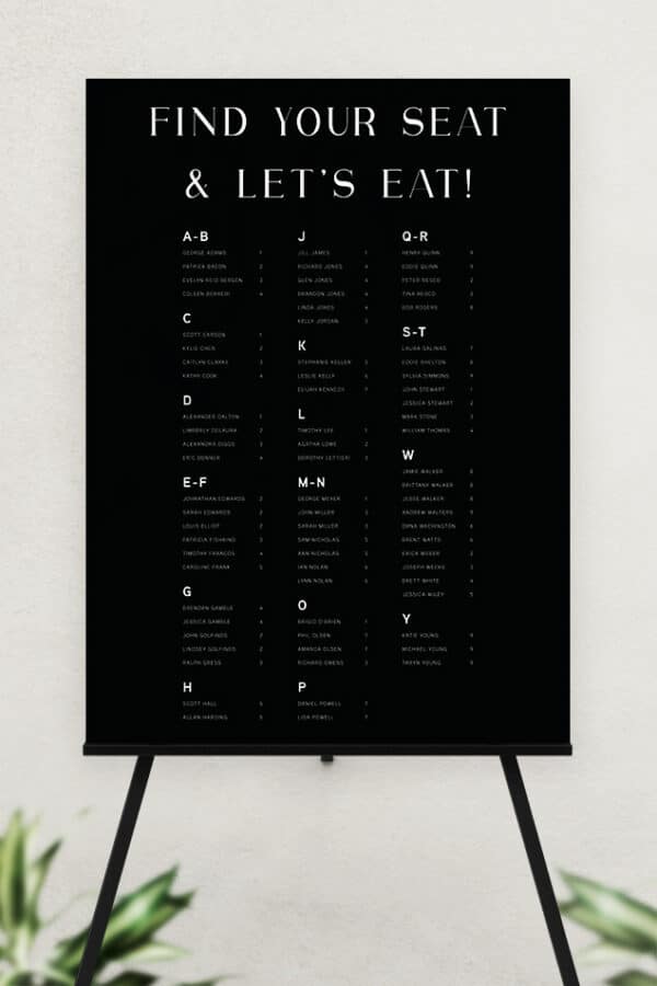 ACRYLIC SEATING CHART SIGN | THE COURTNEY - Image 3