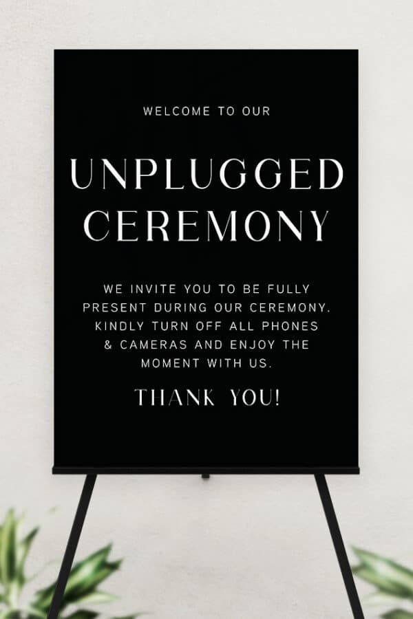 ACRYLIC UNPLUGGED CEREMONY SIGN | THE COURTNEY - Image 3