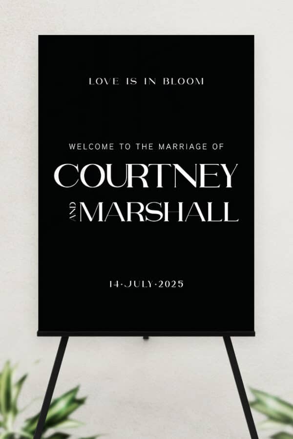 ACRYLIC WELCOME SIGN | THE COURTNEY - Image 3