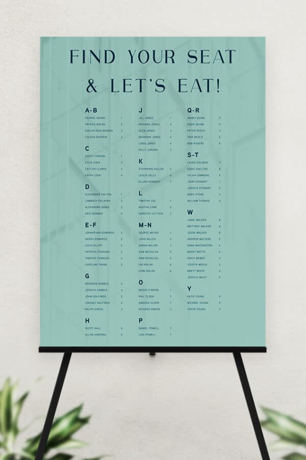 ACRYLIC SEATING CHART SIGN | THE COURTNEY - Image 4