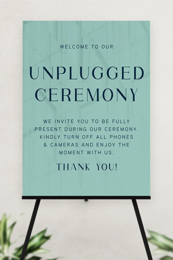 ACRYLIC UNPLUGGED CEREMONY SIGN | THE COURTNEY - Image 4