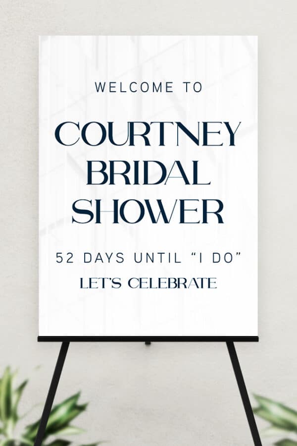 ACRYLIC BRIDAL SHOWER SIGN | THE COURTNEY - Image 2