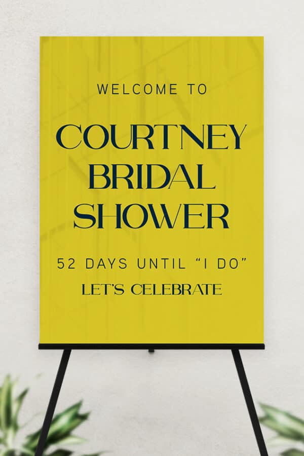 ACRYLIC BRIDAL SHOWER SIGN | THE COURTNEY