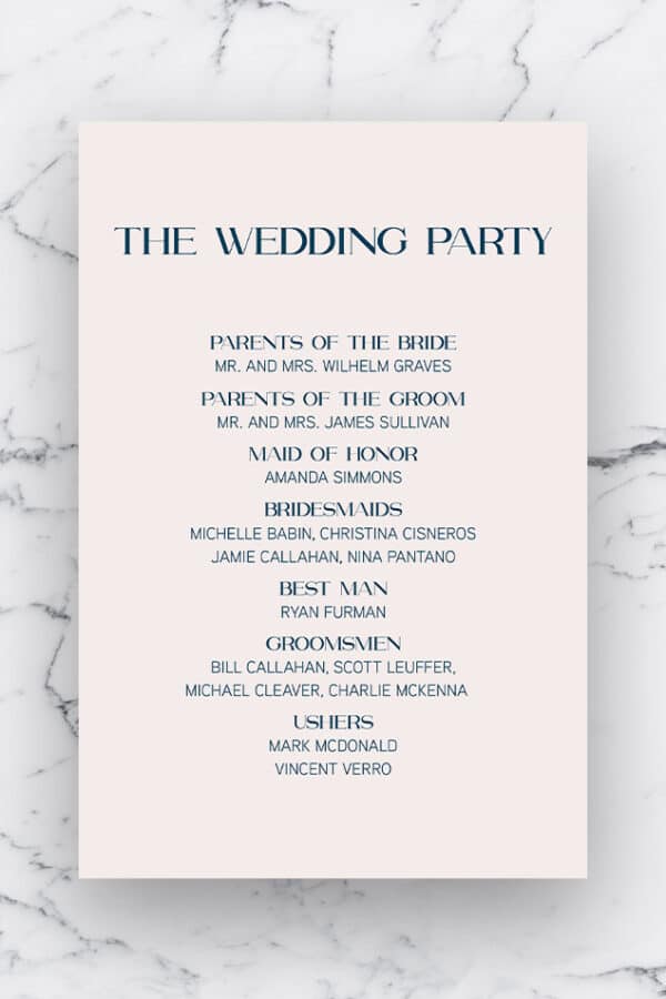 WEDDING CEREMONY PROGRAM | THE COURTNEY - Image 7