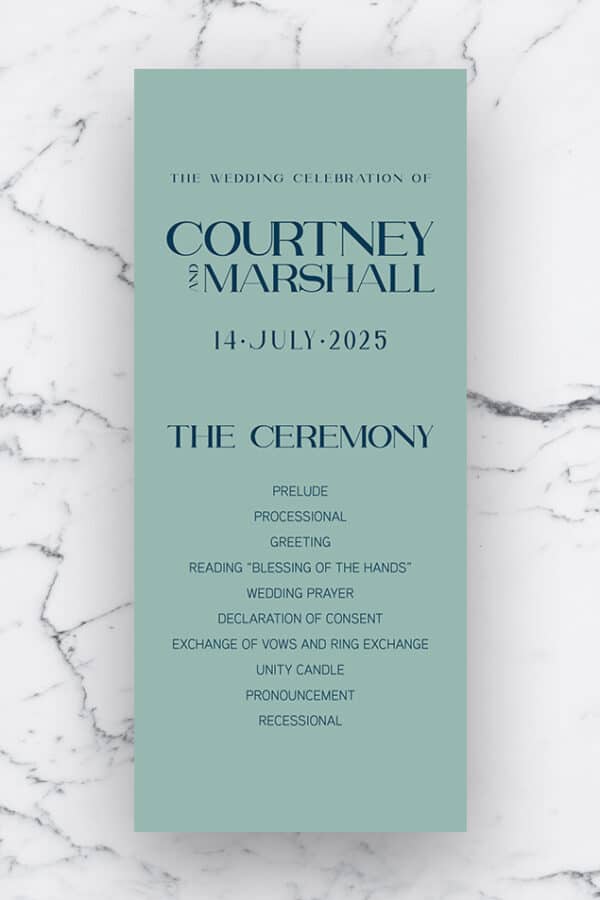 WEDDING CEREMONY PROGRAM | THE COURTNEY - Image 3