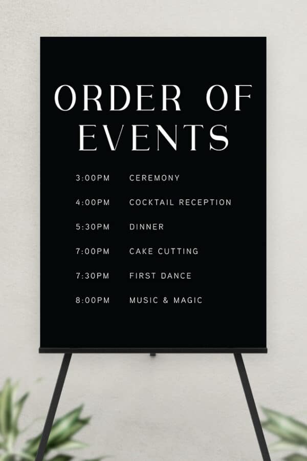 ULTRA BOARD ORDER OF EVENTS SIGN | THE COURTNEY - Image 3