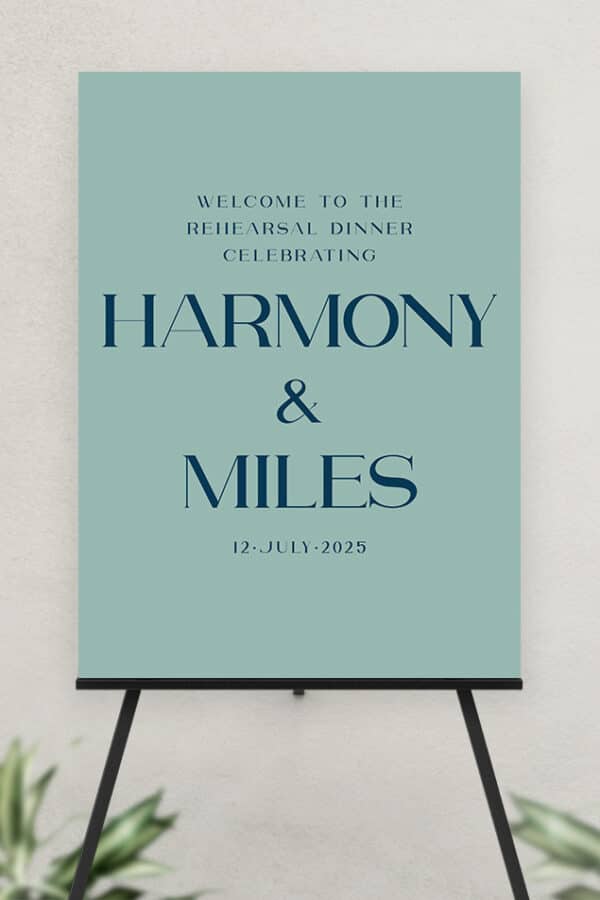 ULTRA BOARD REHEARSAL DINNER WELCOME SIGN | THE COURTNEY