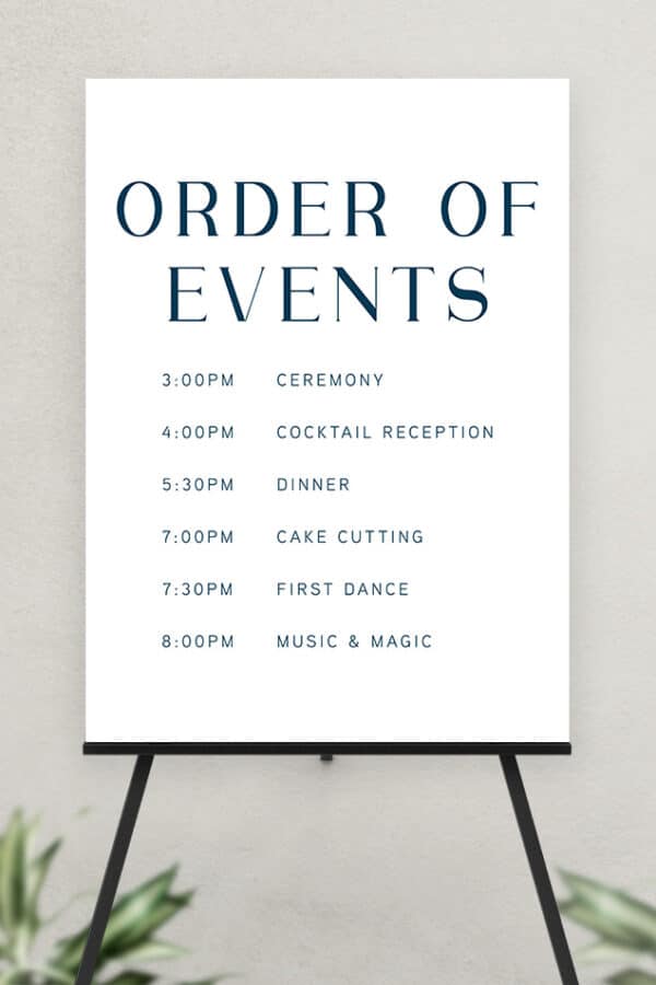 ULTRA BOARD ORDER OF EVENTS SIGN | THE COURTNEY - Image 2