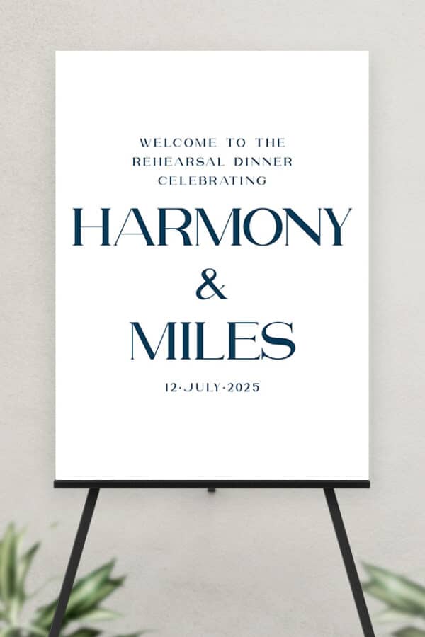 ULTRA BOARD REHEARSAL DINNER WELCOME SIGN | THE COURTNEY - Image 2