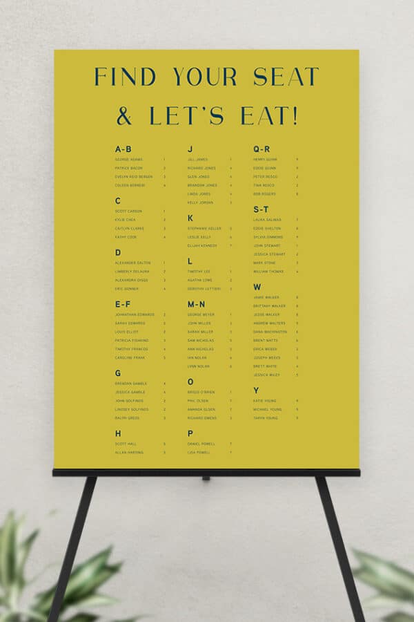 ULTRA BOARD SEATING CHART SIGN | THE COURTNEY - Image 5