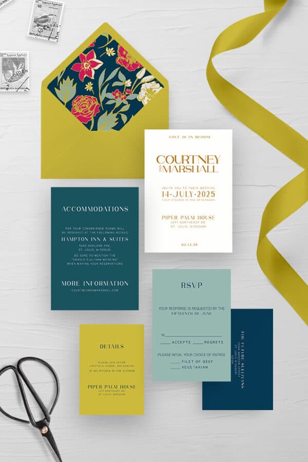 FOIL STAMPED WEDDING INVITATIONS | THE COURTNEY