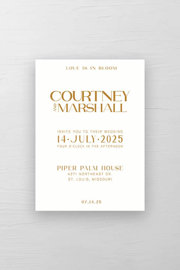 FOIL STAMPED WEDDING INVITATIONS | THE COURTNEY - Image 2