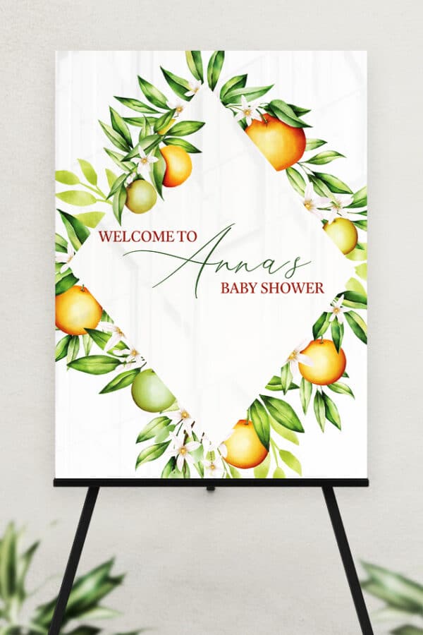 ACRYLIC BABY SHOWER WELCOME SIGN | CUTIE