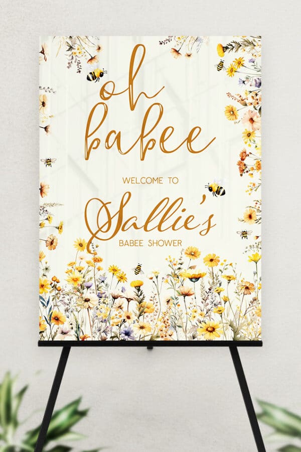 ACRYLIC BABY SHOWER WELCOME SIGN | OH BABEE