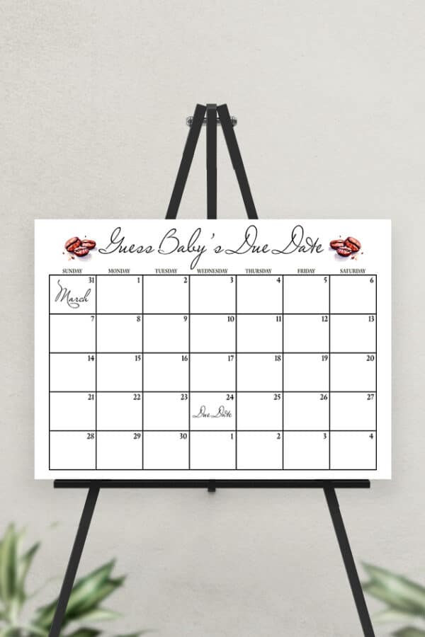 ULTRA BOARD DUE DATE GAME SIGN | BABY IS BREWING