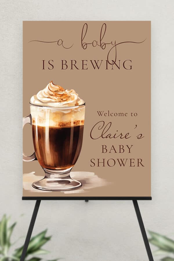 ULTRA BOARD BABY SHOWER WELCOME SIGN | BABY IS BREWING