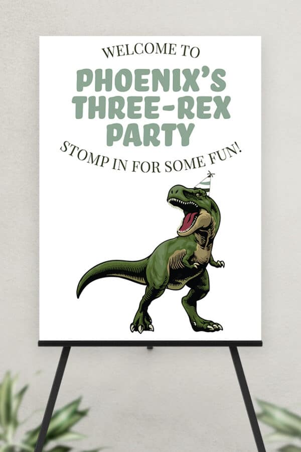 ULTRA BOARD BIRTHDAY WELCOME SIGN | DINO