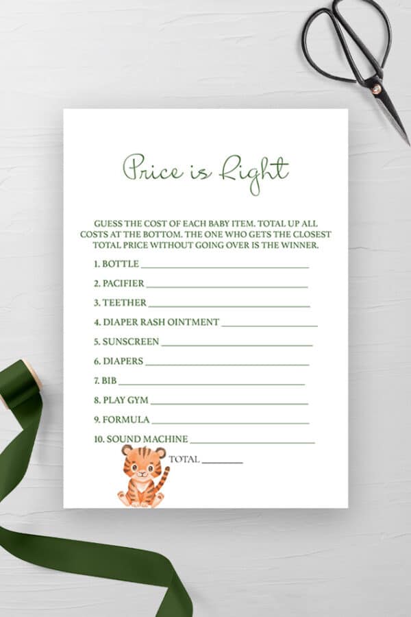 BABY SHOWER GAMES | JUNGLE - Image 2
