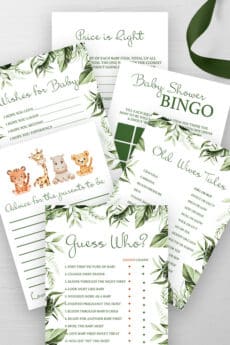 BABY SHOWER GAMES | JUNGLE