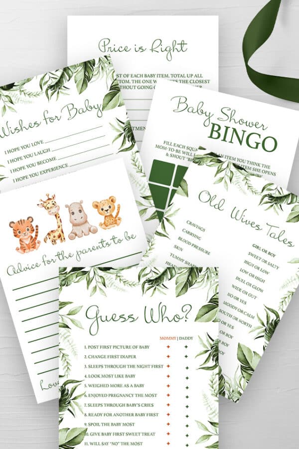 BABY SHOWER GAMES | JUNGLE