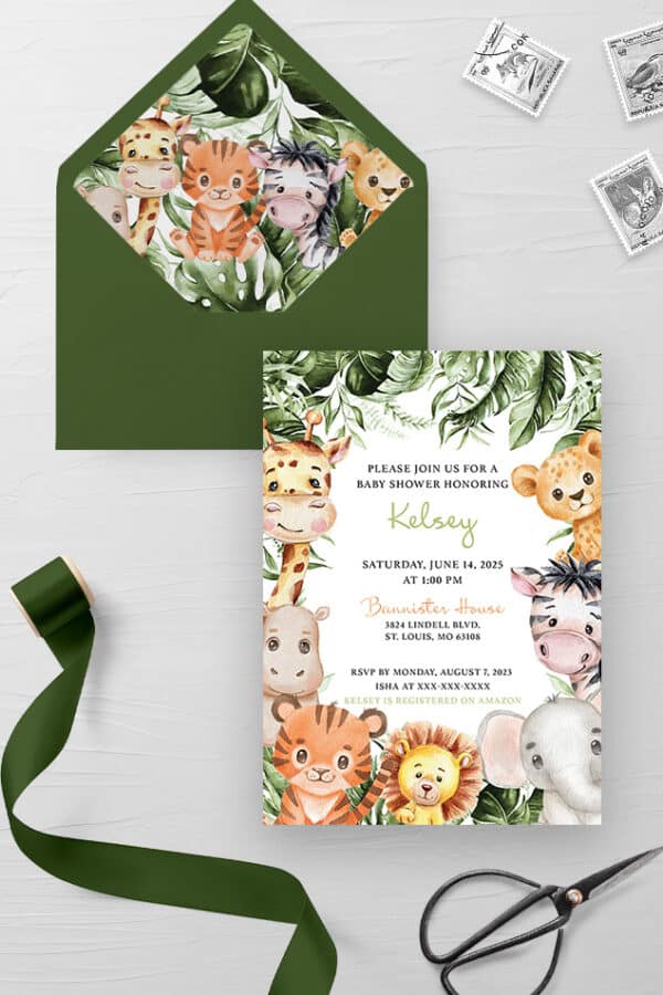 BABY SHOWER INVITATIONS | JUNGLE