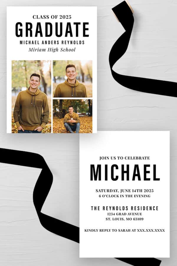 GRADUATION INVITATIONS | THE MICHAEL - Image 2