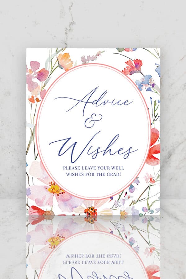 GRADUATION TABLE SIGNS | FLORAL
