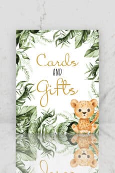 BABY SHOWER TABLE SIGNS | JUNGLE