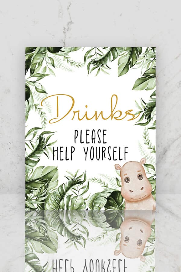 BABY SHOWER TABLE SIGNS | JUNGLE - Image 7