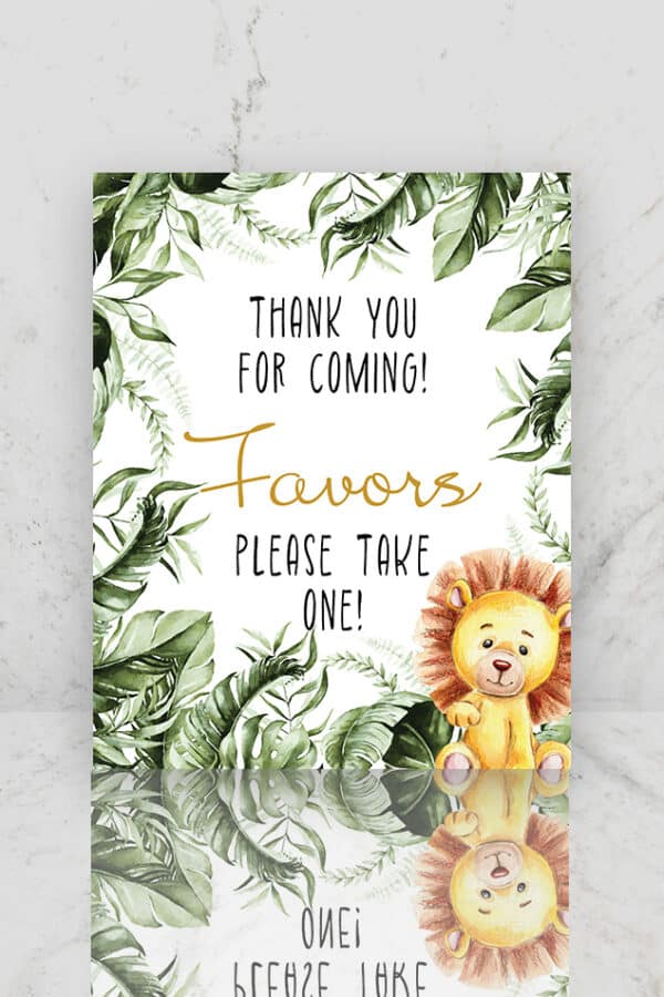 BABY SHOWER TABLE SIGNS | JUNGLE - Image 6