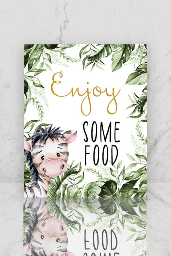 BABY SHOWER TABLE SIGNS | JUNGLE - Image 5