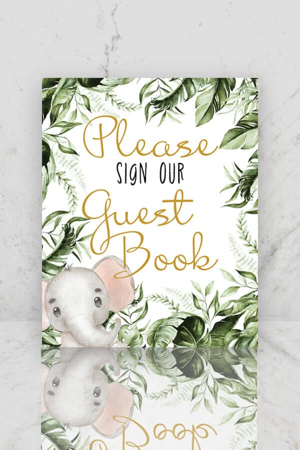 BABY SHOWER TABLE SIGNS | JUNGLE - Image 4