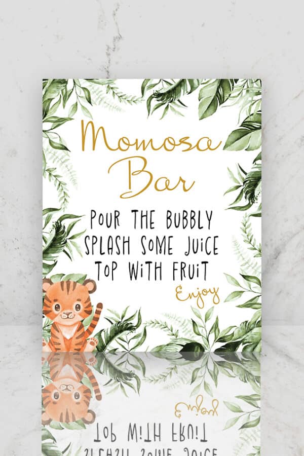 BABY SHOWER TABLE SIGNS | JUNGLE - Image 3