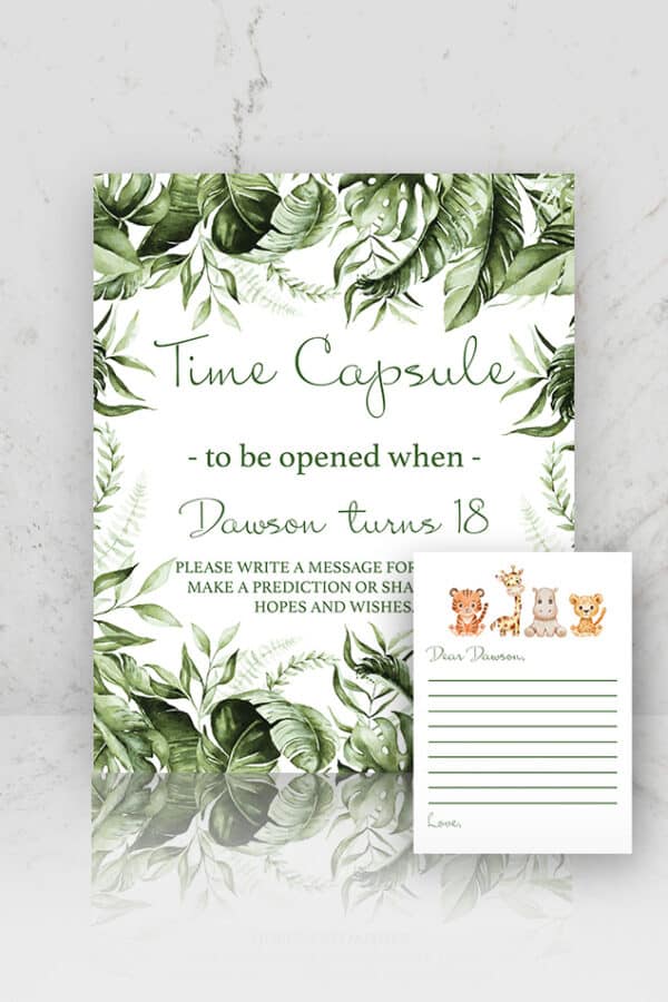 BABY SHOWER TIME CAPSULE | JUNGLE