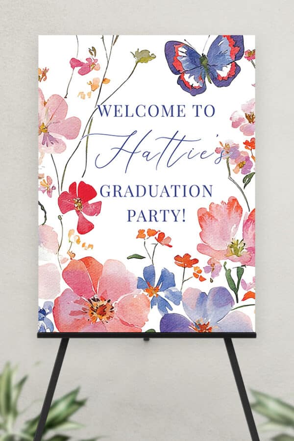ULTRA BOARD GRADUATION WELCOME SIGN | FLORAL