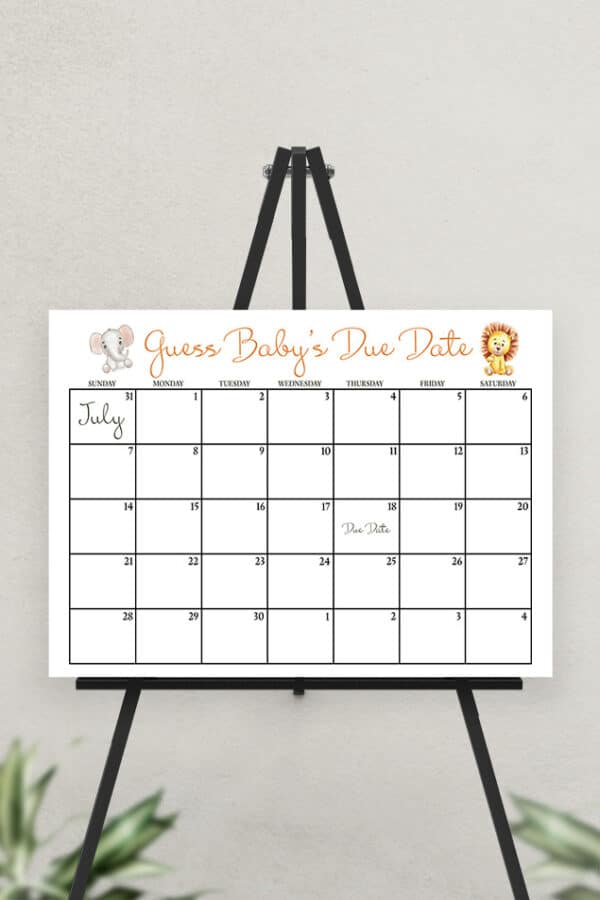 ULTRA BOARD DUE DATE GAME SIGN | JUNGLE