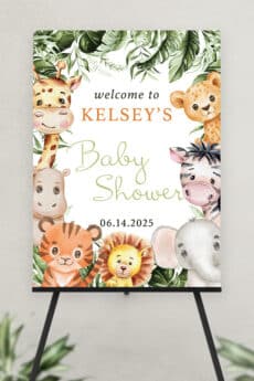 ULTRA BOARD BABY SHOWER WELCOME SIGN | JUNGLE