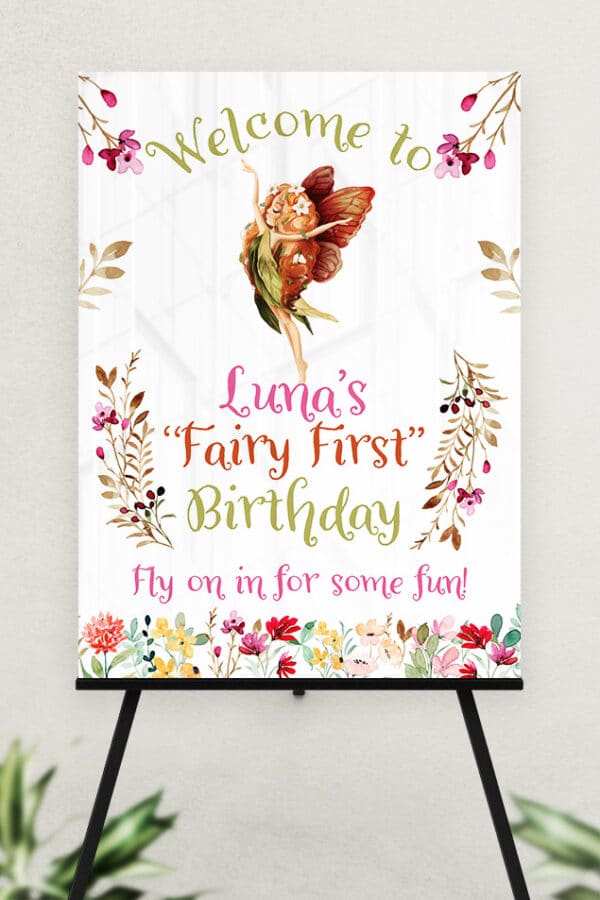 ACRYLIC BIRTHDAY WELCOME SIGN | FAIRY