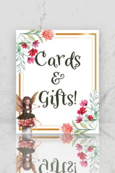 BIRTHDAY TABLE SIGNS | FAIRY