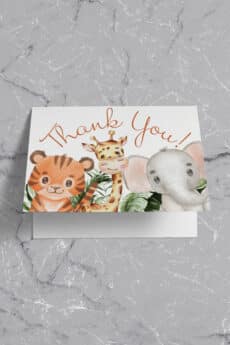 BABY SHOWER THANK YOU CARDS | JUNGLE